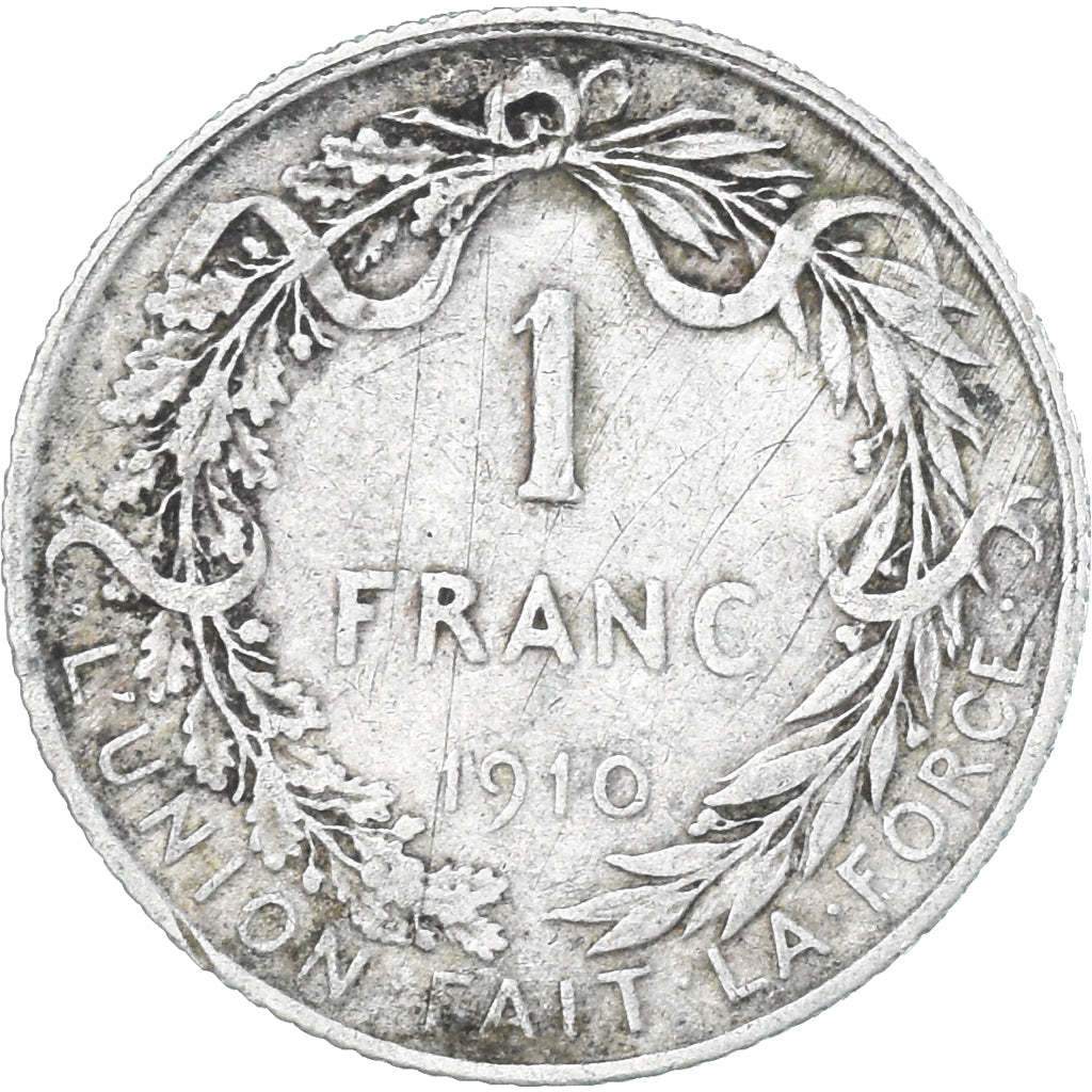 Monnaie, Belgique, Franc, 1910, TTB, Argent, KM:72