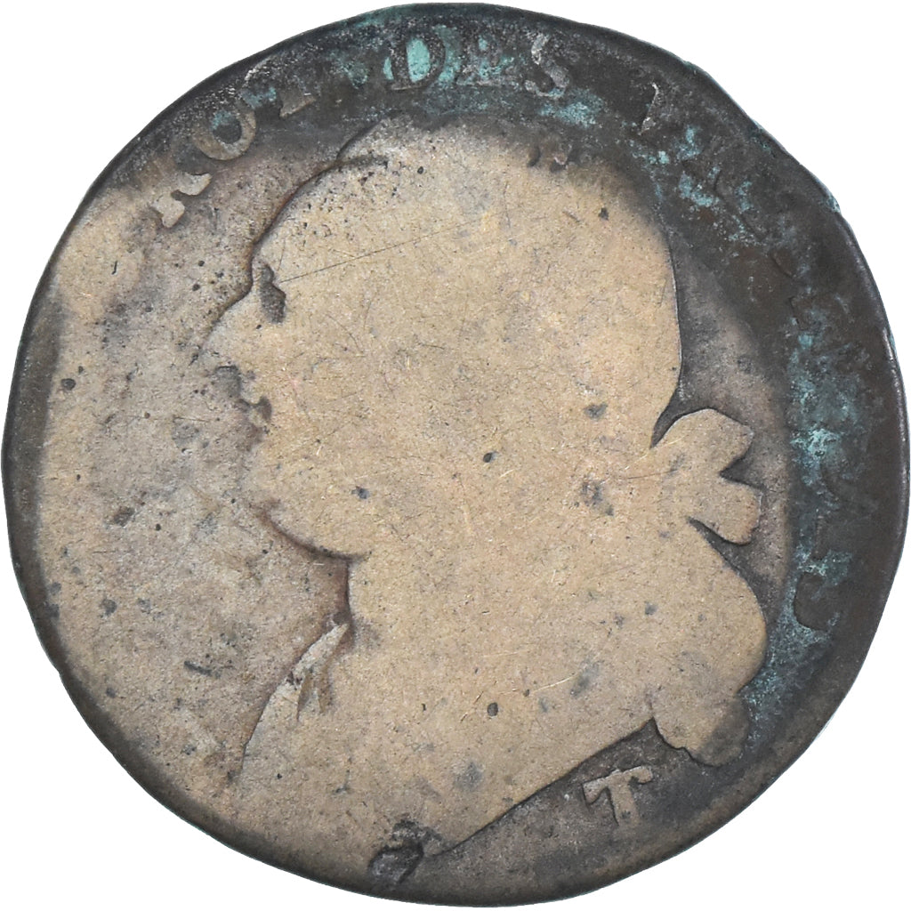 Moneta, Francja, 12 deniers françois, 12 Deniers, 1792, Nantes, F(12-15)