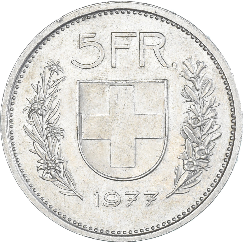 Monnaie, Suisse, 5 Francs, 1977, Bern, SUP, Cupro-nickel, KM:40a.1