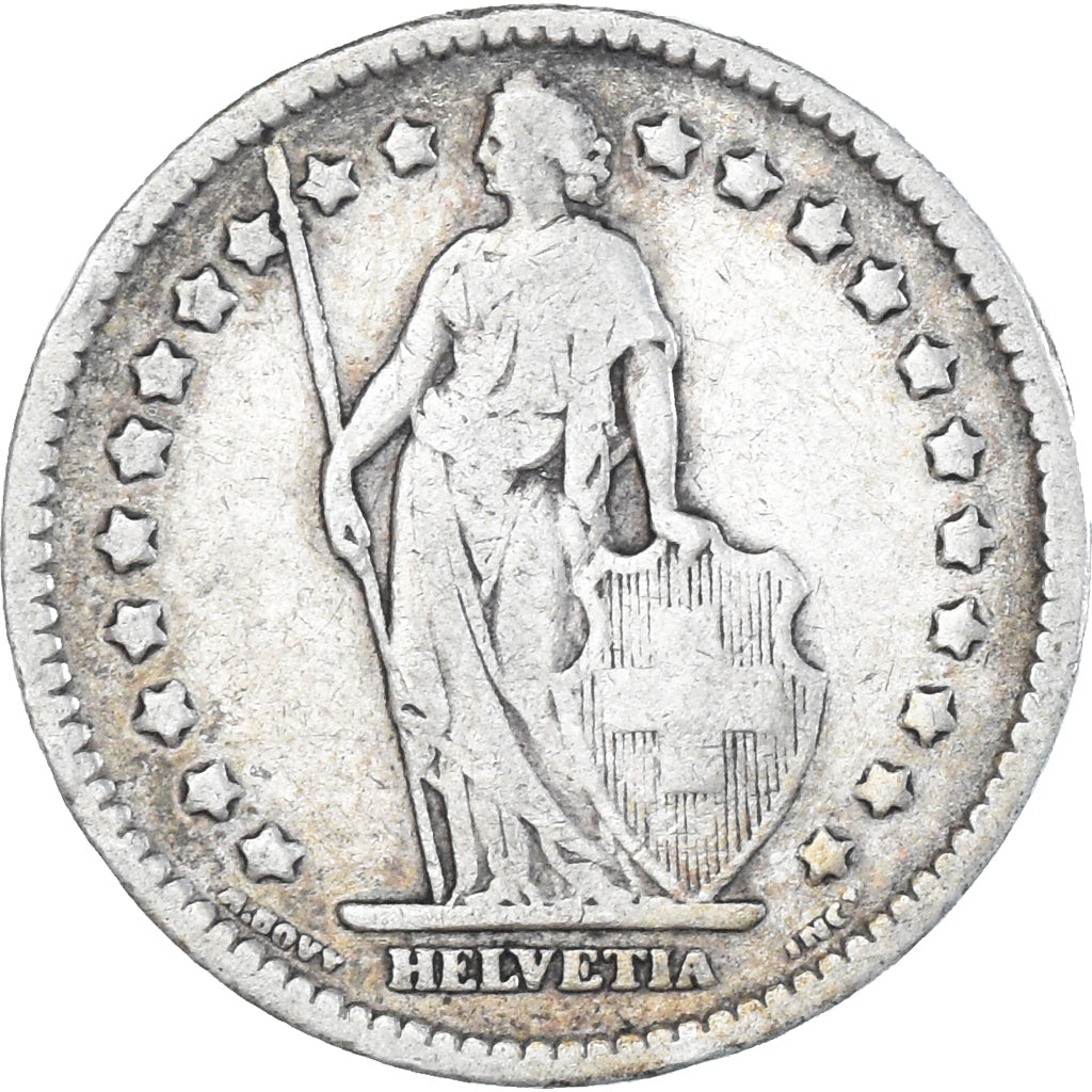 Coin, Switzerland, Franc, 1912, Bern, VF(30-35), Silver, KM:24