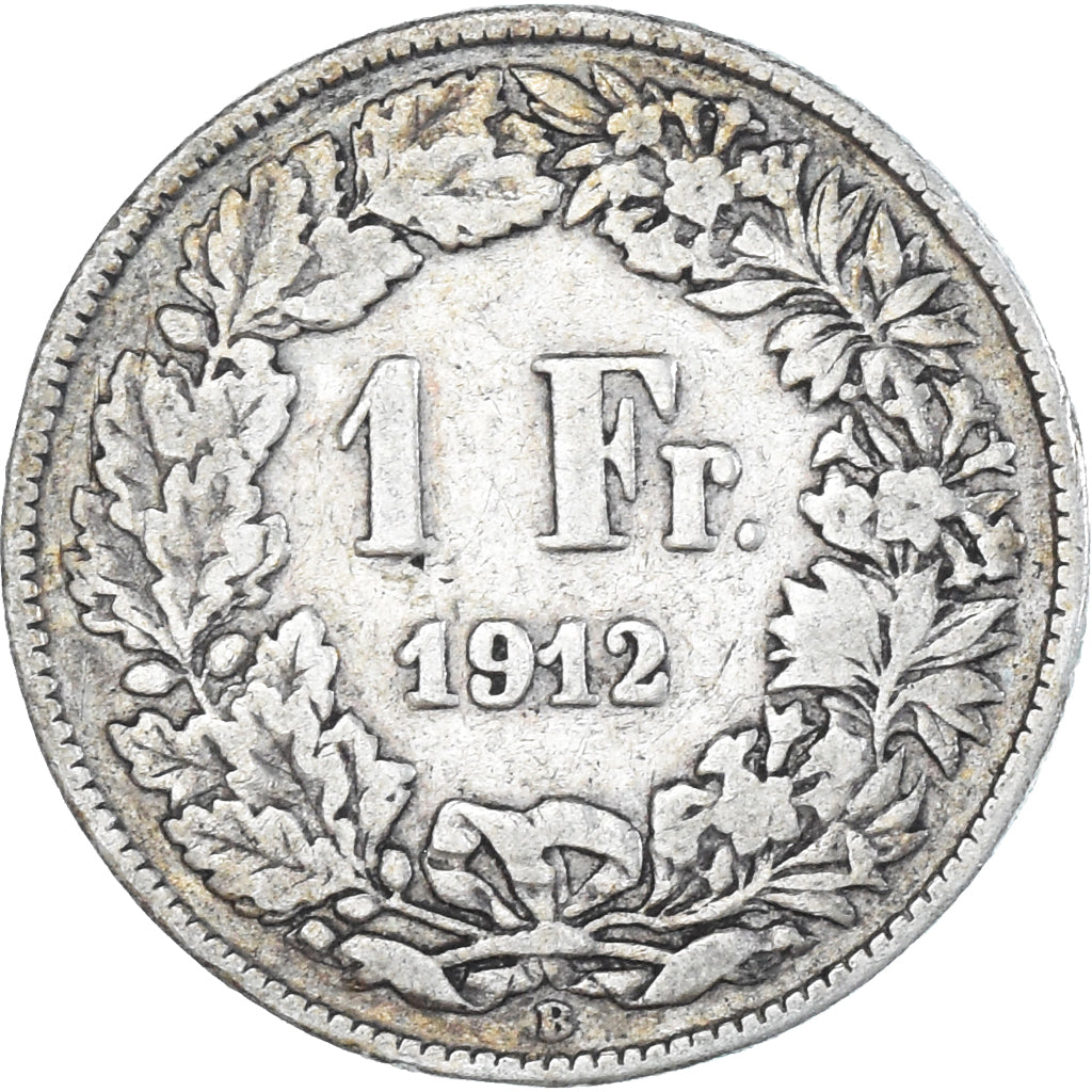 Coin, Switzerland, Franc, 1912, Bern, VF(30-35), Silver, KM:24