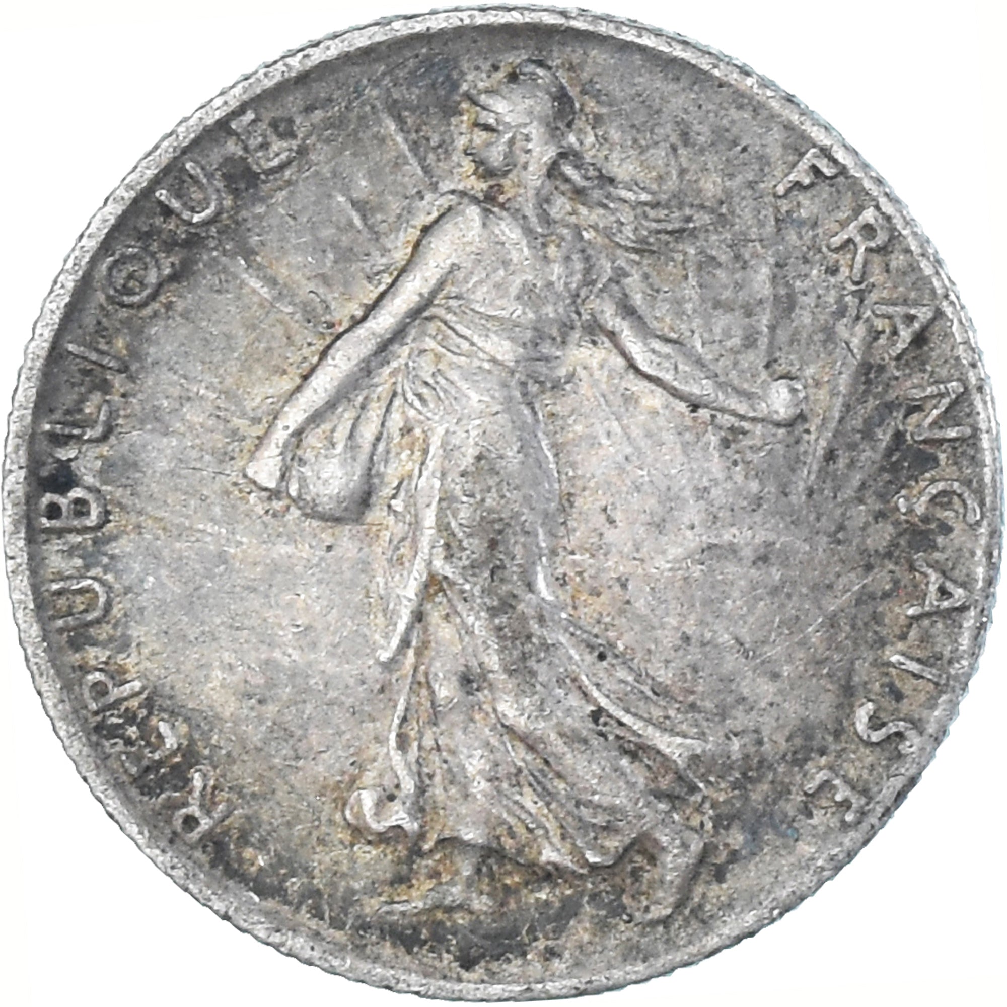 Munten, Frankrijk, Semeuse, 50 Centimes, 1916, Paris, ZF+, Zilver, KM:854