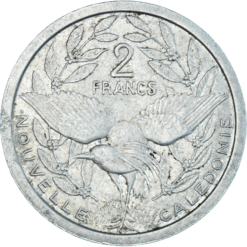 Moneta, Nowa Kaledonia, 2 Francs, 1949, Paris, AU(55-58), Aluminium, KM:3