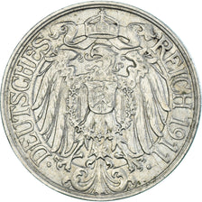 Coin, GERMANY - EMPIRE, Wilhelm II, 25 Pfennig, 1911, Berlin, AU(55-58), Nickel