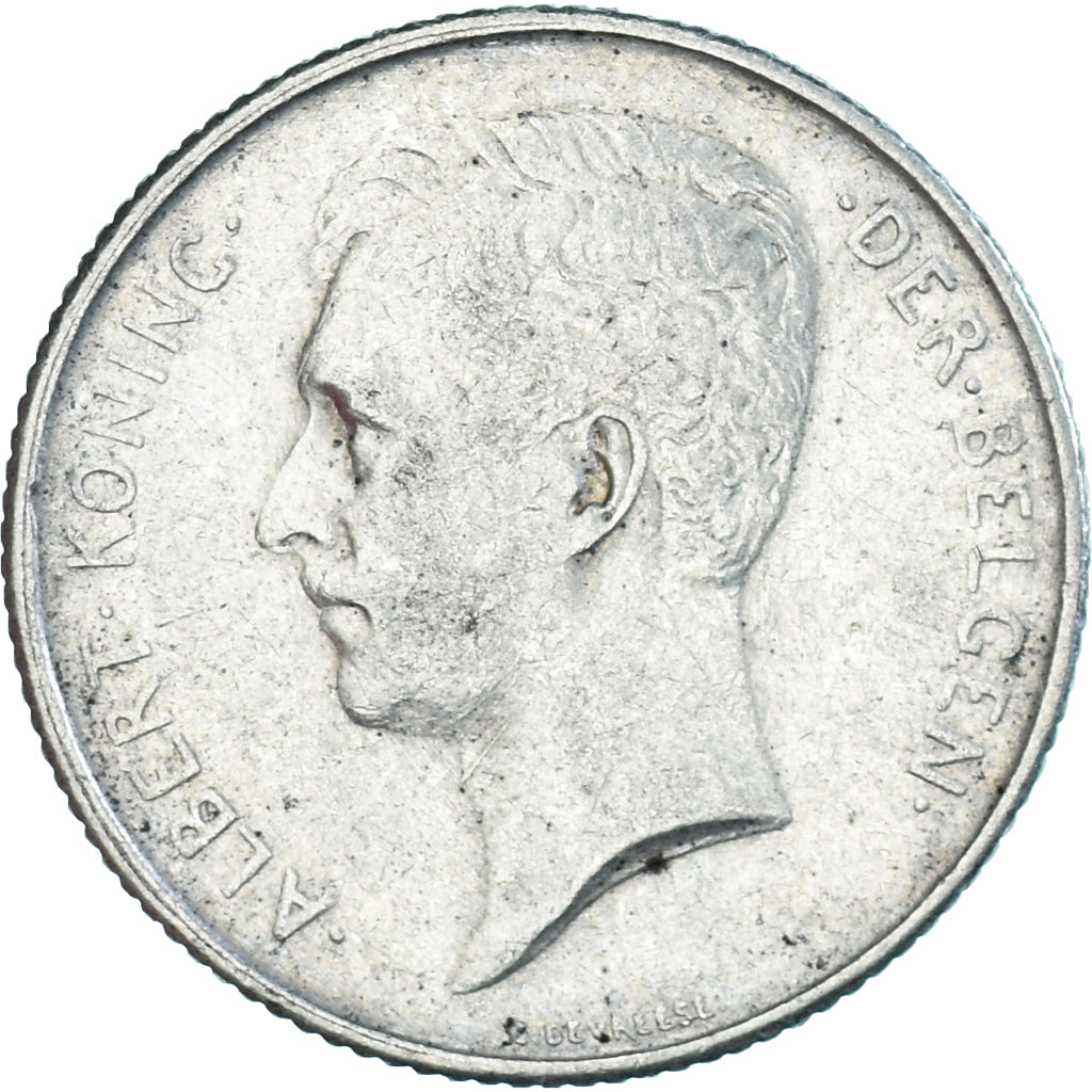 Moneda, Bélgica, Franc, 1914, MBC, Plata, KM:73.1