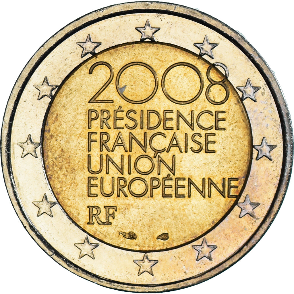 Francia, 2 Euro, 2008, Paris, Présidence de l'Union Européenne, EBC