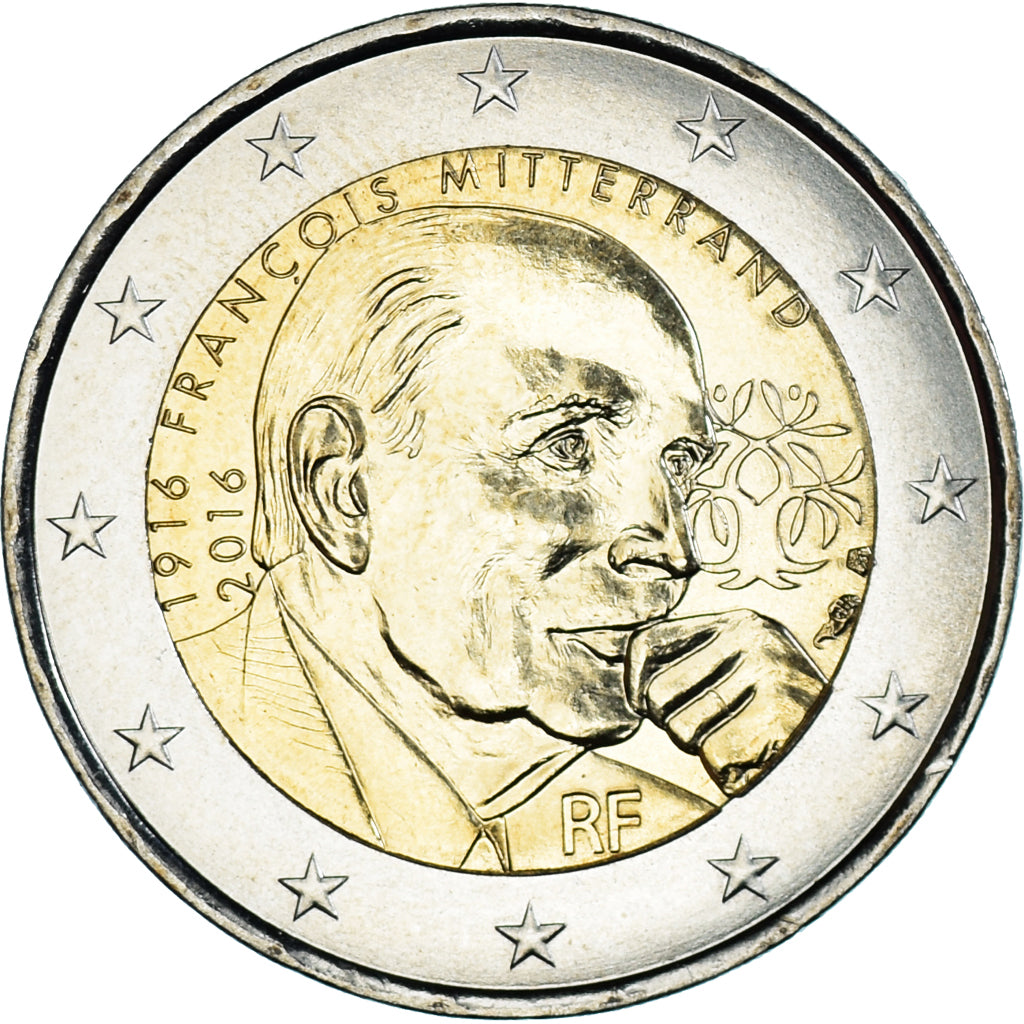 Francia, 2 Euro, 2016, François Mitterand, SPL, Bi-metallico
