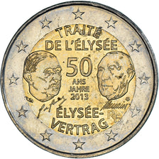 France, 2 Euro, 50 ans du traité de l'Élysée, 2013, Paris, SUP+