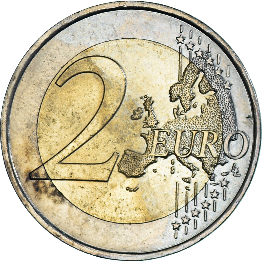 Francia, 2 Euro, 2014, Journée Mondiale Contre le Sida, SC, Bimetálico