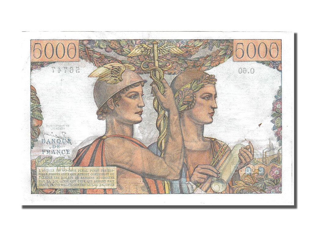 Banknote, France, 5000 Francs, 5 000 F 1949-1957 ''Terre et Mer'', 1951
