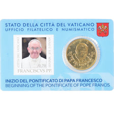 PAŃSTWO WATYKAŃSKIE, Pape François, 50 Euro Cent, 2013, Rome, Stamp and coin