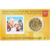 VATICAN CITY, 50 Euro Cent, 2013, Rome, Stamp and coin card N4, MS(65-70), Brass