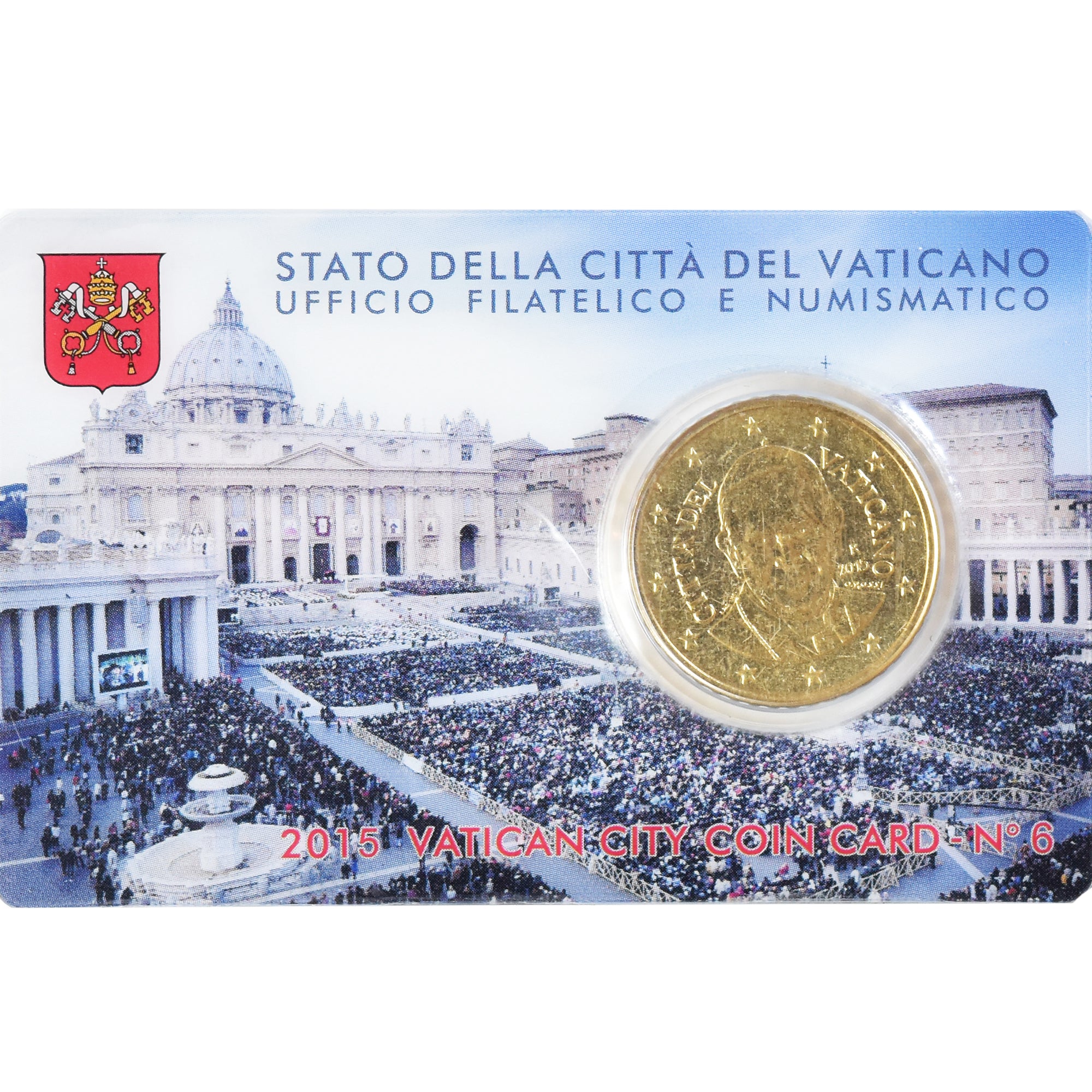 CITTÀ DEL VATICANO, 50 Euro Cent, 2015, Coin card, FDC, Ottone