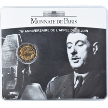 France, 2 Euro, Coin Card, appel du 18 juin, 2010, Paris, BU, MS(65-70),