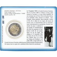 Luxembourg, 2 Euro, Coin Card, 2009, Changement de trône Grande Duchesse