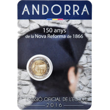 Andorra, 2 Euro, Coin Card, 2016, 150 anys de la Nova Reforma de 1866, STGL