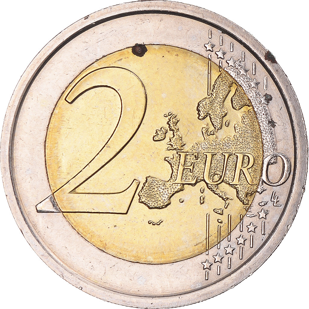 Italia, 2 Euro, 2009, Rome, LOUIS BRAILLE., MBC, Bimetálico, KM:310