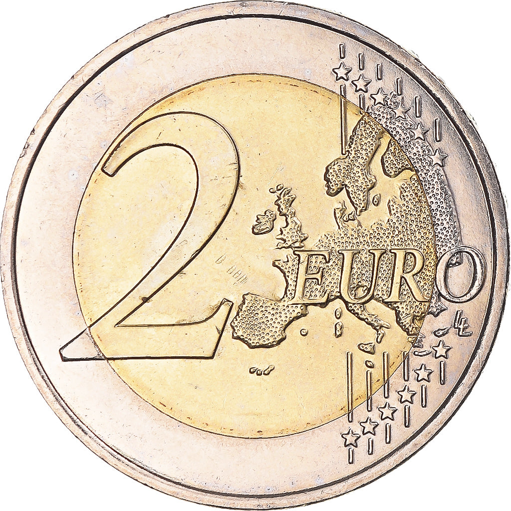 Francia, 2 Euro, 30 ans du drapeau de l'UE, 2015, EBC, Bimetálico
