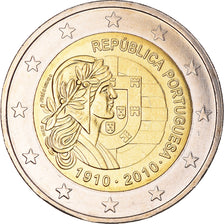 Portugal, 2 Euro, 100 République Portugaise, 2010, Lisbon, AU(55-58)