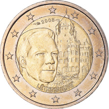 Luxembourg, 2 Euro, 2008, Paris, Chateau de BERG, AU(55-58), Bi-Metallic, KM:96
