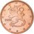 Finlandia, Euro Cent, 2000, Vantaa, EBC, Cobre chapado en acero, KM:98