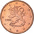 Finlandia, 5 Euro Cent, 2000, Vantaa, MBC, Cobre chapado en acero, KM:100