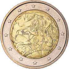 Italie, 2 Euro, Diritti Umani, 2008, TTB, Bimétallique, KM:301