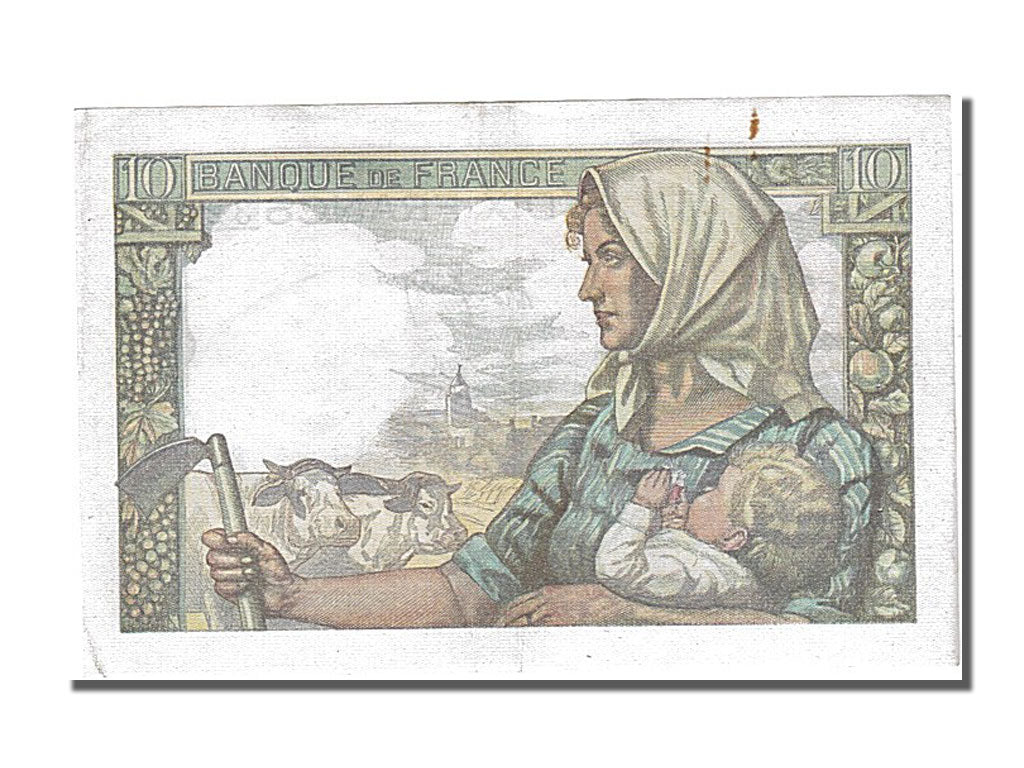 Billet, France, 10 Francs, 10 F 1941-1949 ''Mineur'', 1943, 1943-01-14, SUP
