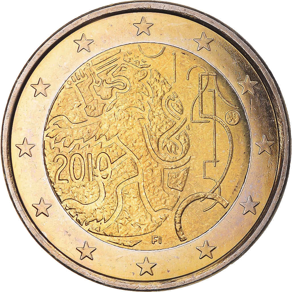 Finlande, 2 Euro, 150 ans de la monnaie finlandaise, 2010, Vantaa, SUP