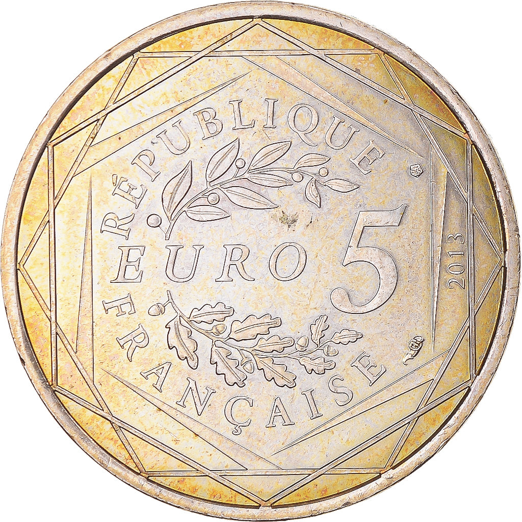 France, 5 Euro, 2013, Fraternité, AU(55-58), Silver