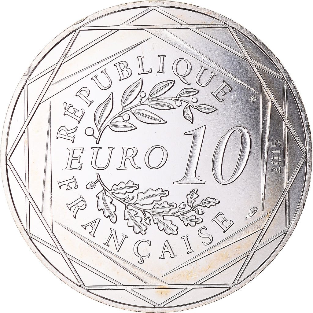Francia, 10 Euro, 2015, Liberté (Le cadeau de césar - Astérix et Obélix)