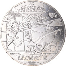 France, 10 Euro, 2015, Asterix Liberté La rose et le glaive, MS(65-70), Silver