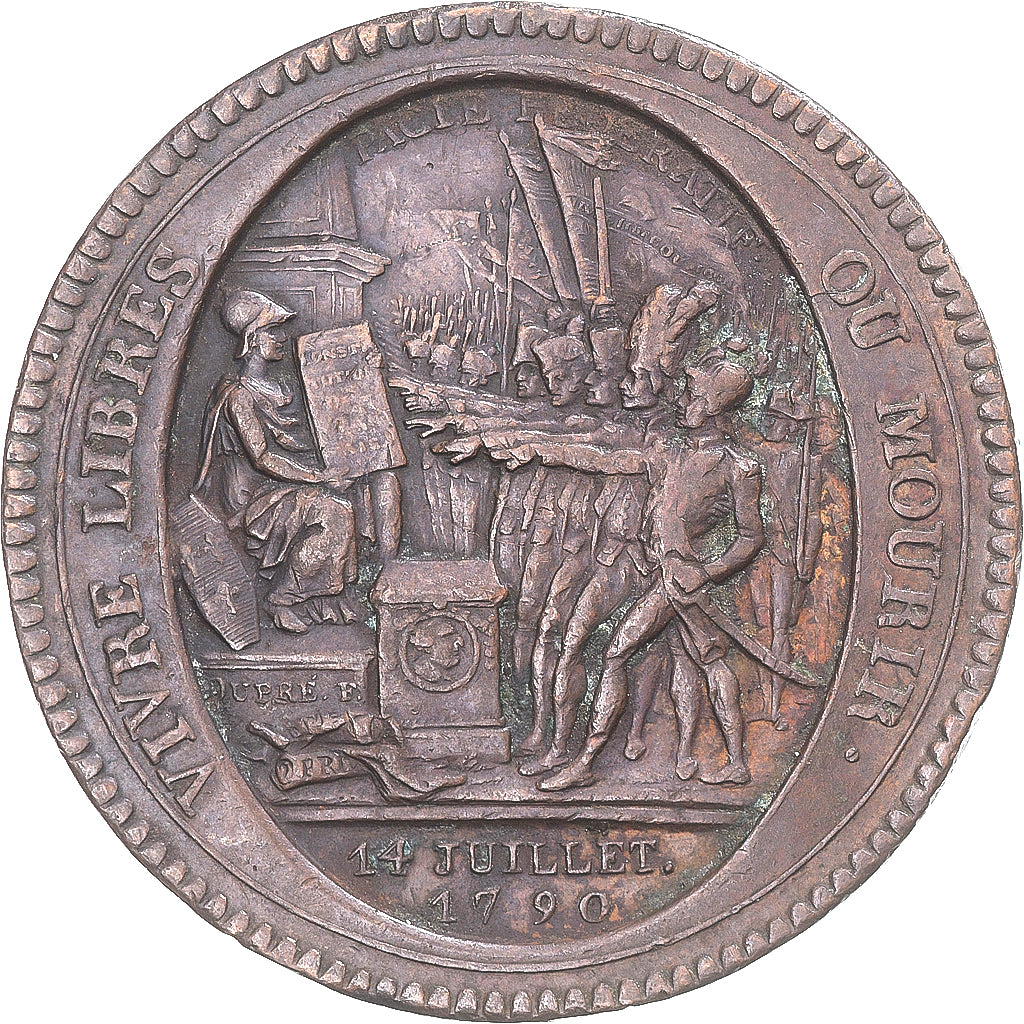 Coin, France, Monneron de 5 Sols, 1792, EF(40-45), Bronze