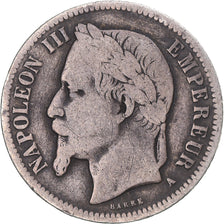 Monnaie, France, Napoleon III, Napoléon III, Franc, 1866, Paris, TB+, Argent