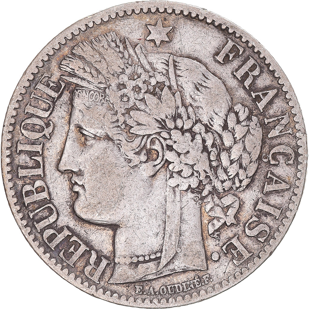 Coin, France, Cérès, 2 Francs, 1887, Paris, VF(30-35), Silver, KM:817.1