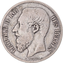 Coin, Belgium, Leopold II, 2 Francs, 2 Frank, 1867, VF(30-35), Silver, KM:30.1