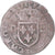 Monnaie, France, Douzain aux deux C, 1590, Lyon, Aux 4 couronnelles, TB, Billon
