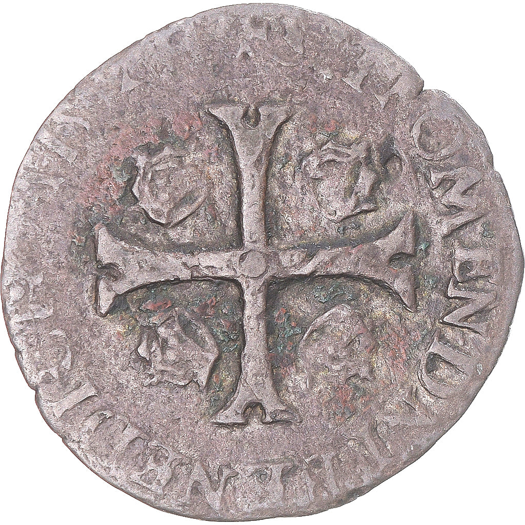 Moneta, Francia, Douzain aux deux C, 1590, Lyon, Aux 4 couronnelles, MB