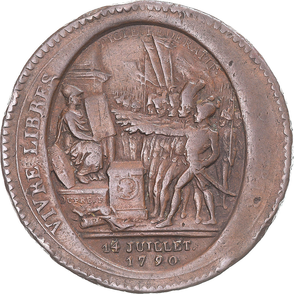 Monnaie, France, Monneron, Monneron de 5 Sols, 1792, TB+, Bronze