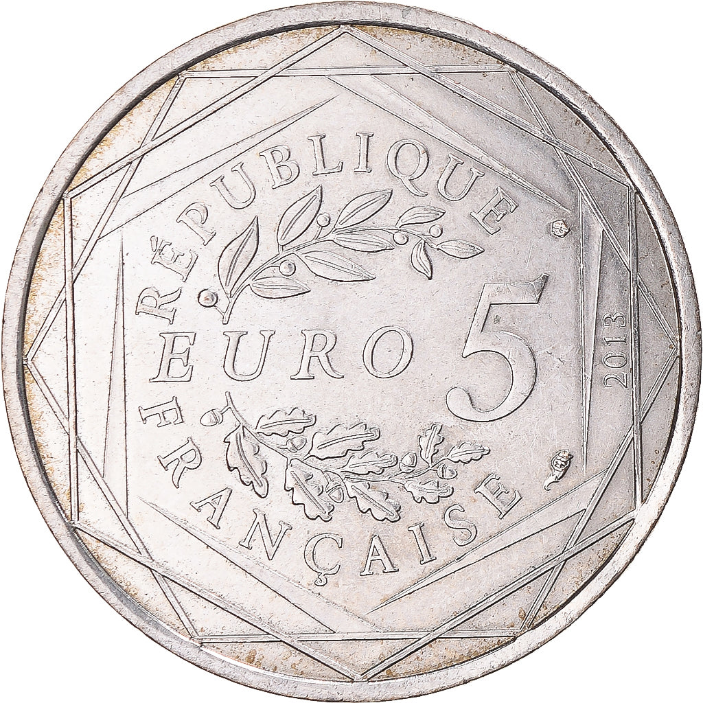 Francia, 5 Euro, 2013, Liberté, MBC, Plata,