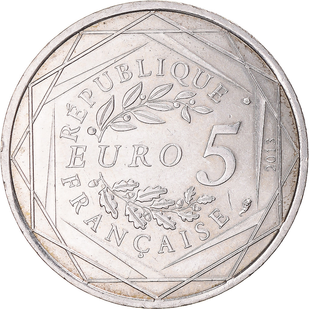 France, 5 Euro, 2013, Fraternité, VF(30-35), Silver
