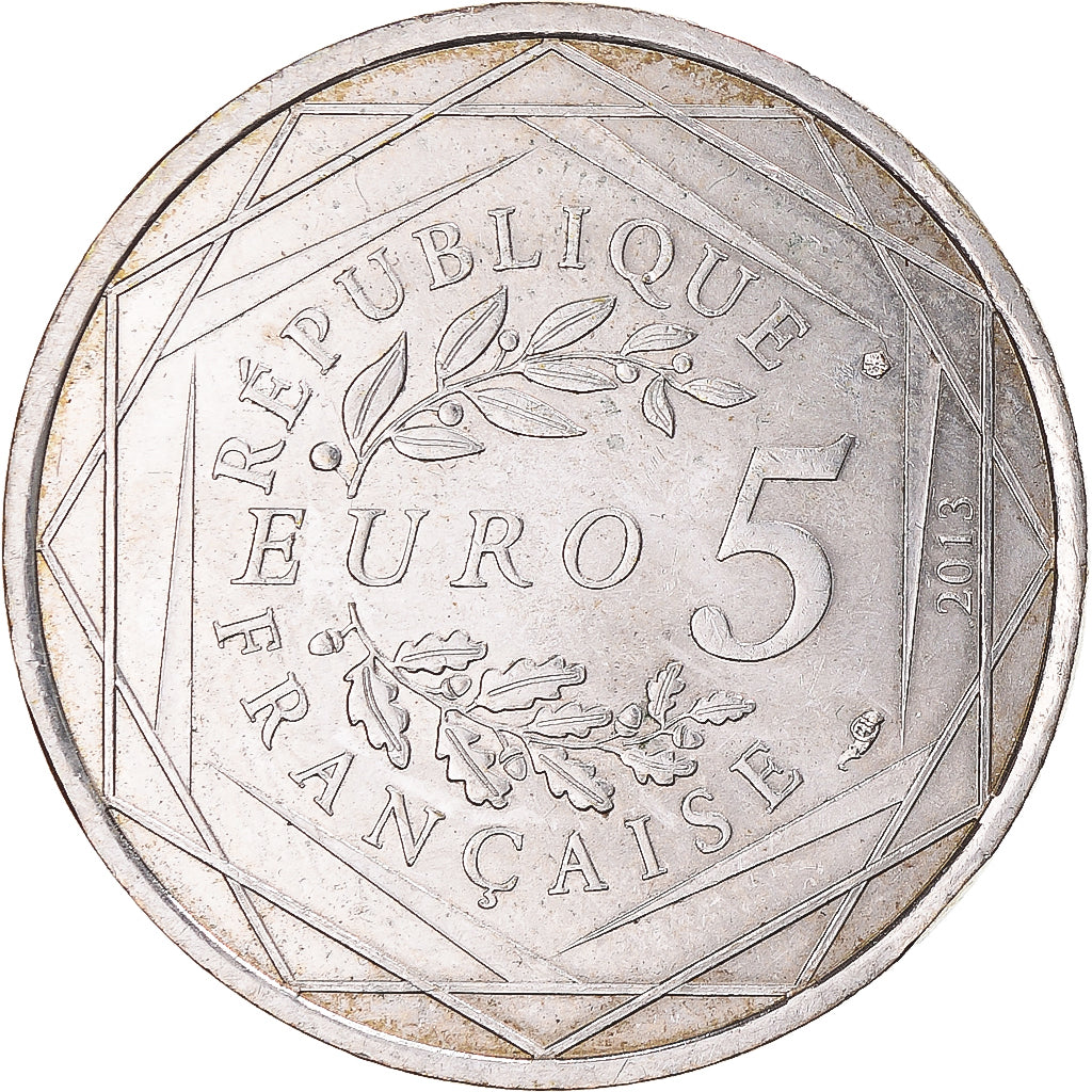 Francia, 5 Euro, 2013, Egalité, MBC, Plata