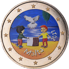 Malta, 2 Euro, 2017, Peace; colorized, MS(63), Bi-Metallic