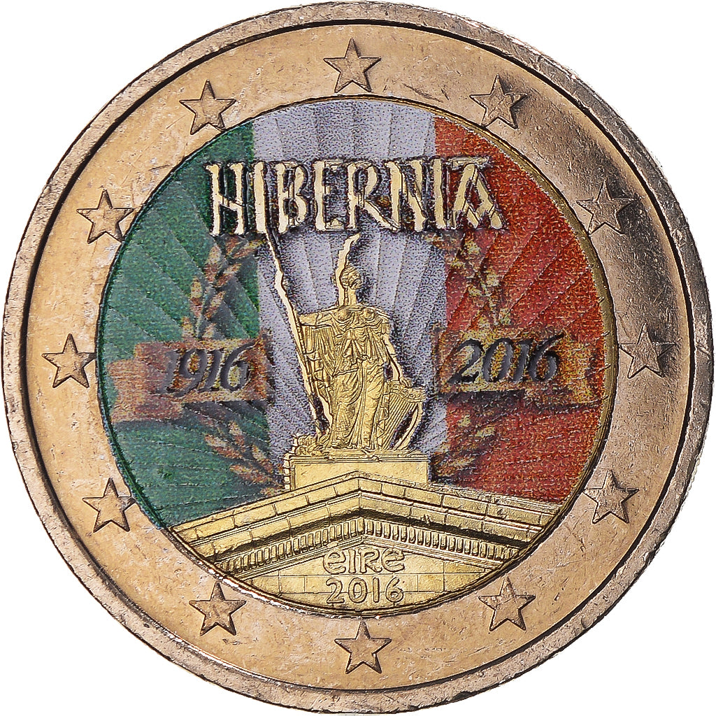 Italy, 2 Euro, Hibernia 1916 - 2016, 2016, Rome, Colourized, AU(55-58)