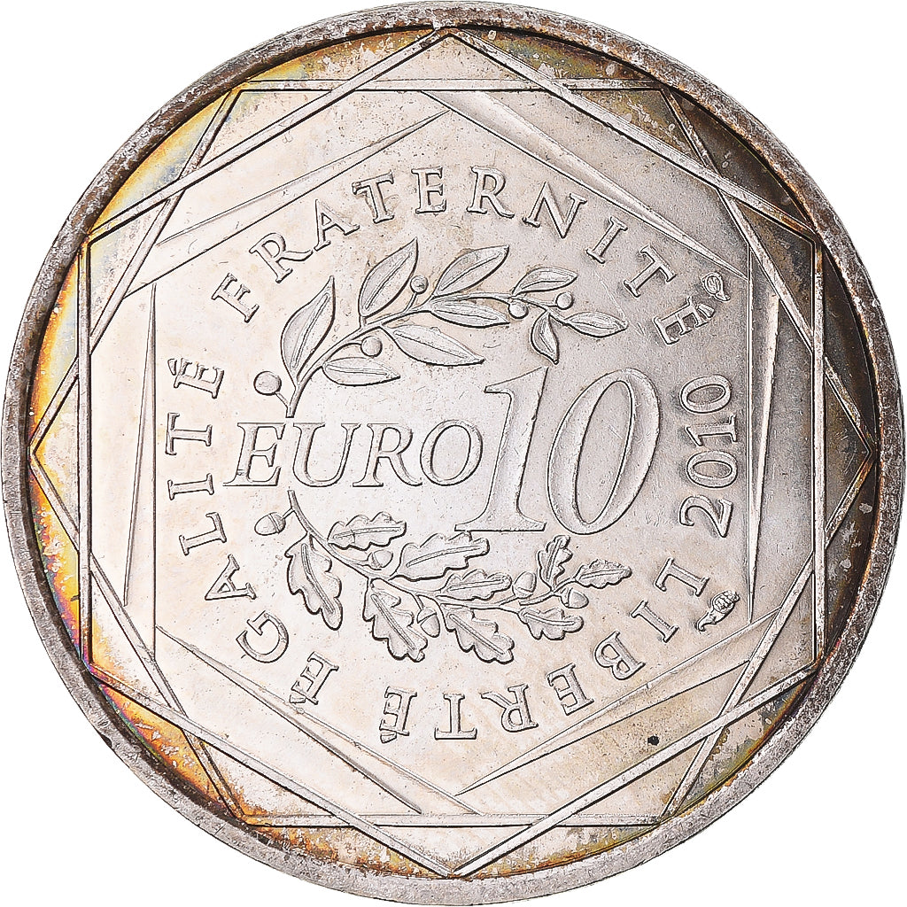Francia, 10 Euro, 2010, Paris, Midi-Pyrénées, MBC, Plata, KM:1663
