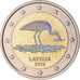 Latvia, 2 Euro, Cigogne, 2015, Colourized, AU(55-58), Bi-Metallic