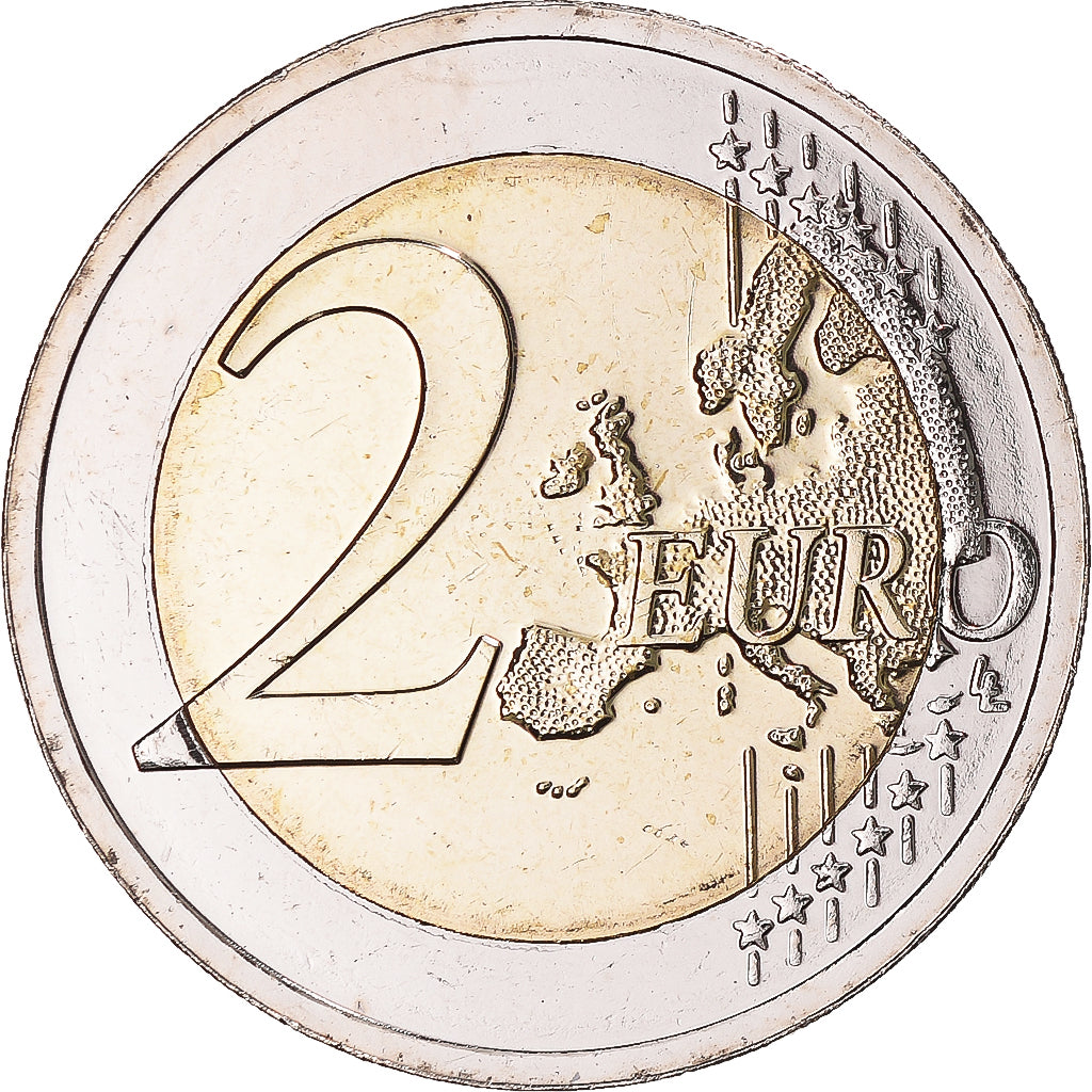Lithuania, 2 Euro, Chants et danses, 2018, Colourized, AU(55-58), Bi-Metallic