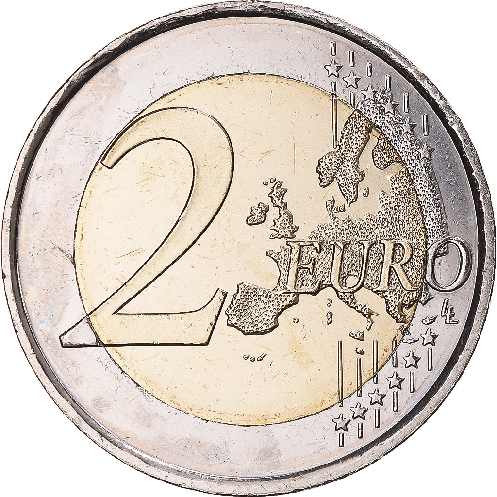Andorra, 2 Euro, armoiries, 2018, Colourized, EBC, Bimetálico