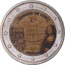 Germany, 2 Euro, Leonardo da Vinci, 2019, Colourized, AU(55-58), Bi-Metallic