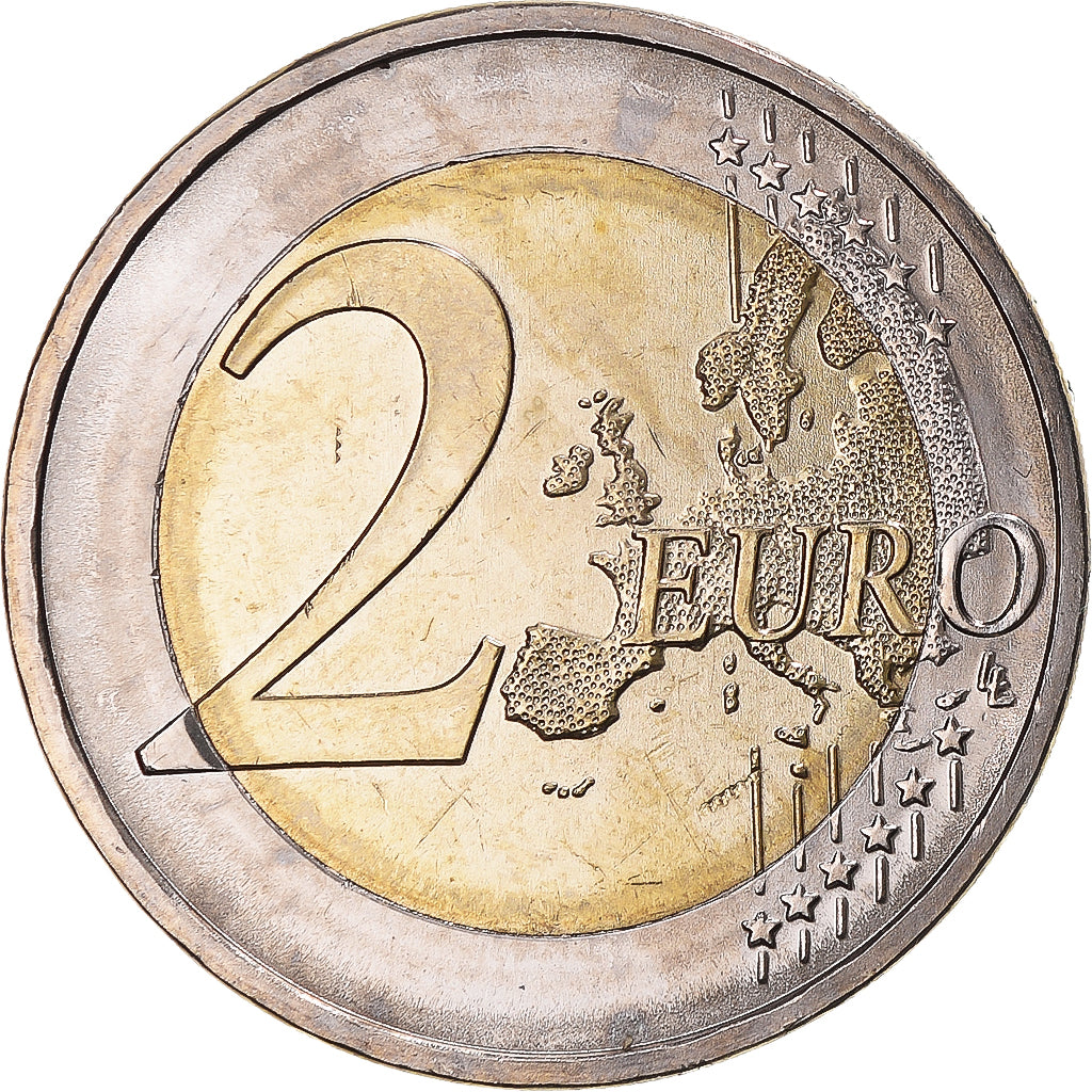 Germany, 2 Euro, Leonardo da Vinci, 2019, Colourized, AU(55-58), Bi-Metallic
